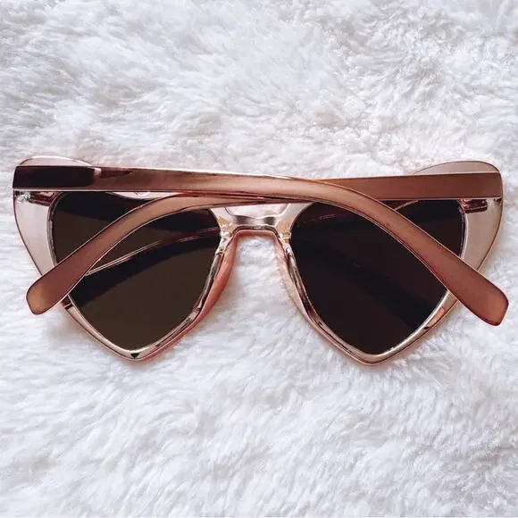 Addison Gold Heart-Shaped Sunglasses - Picture 13 of 13